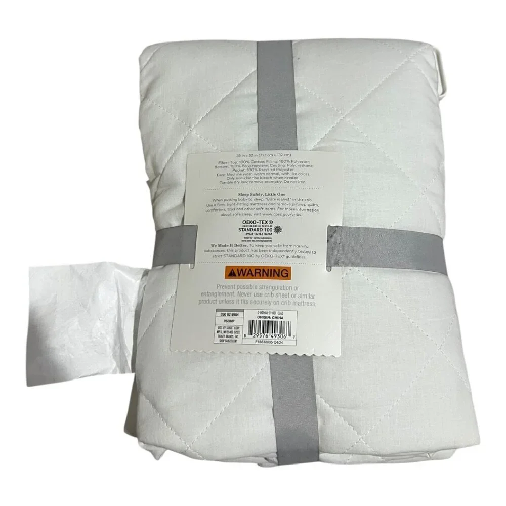 Cloud Island Crib Mattress Protector Standard Cotton New